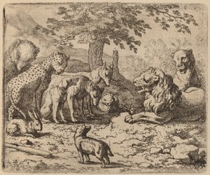 Il leone cerca consiglio, probabilmente c. 1645-1656