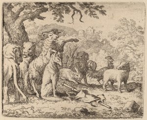 Il montone benedice Reynard, probabilmente c. 1645-1656