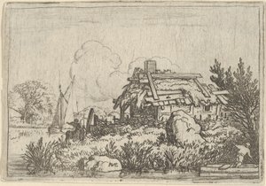 Il cottage in rovina, circondato dall