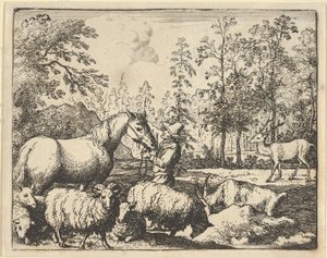 La storia del cavallo che vuole vendicarsi del cervo, 1650-75 da Allart van Everdingen