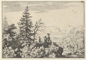 I due uomini sulla collina, XVII secolo da Allart van Everdingen