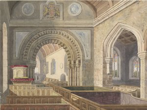 Interno della Chiesa di Longdon da Allen Edward Everitt
