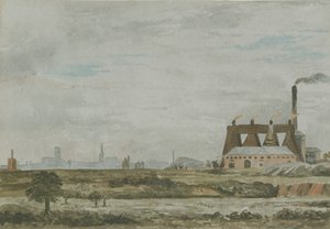Wolverhampton - Vista Sud: acquerello, nd [c 1830] da Allen Edward Everitt