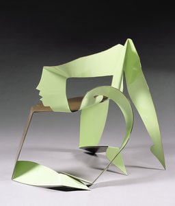 Odalisca (scultura di seduta) (acciaio verniciato)