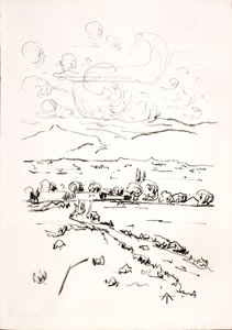Paesaggio con nuvole cumuliformi da Allen Tucker