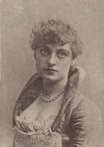 Charlotte Tittell, dalla serie Actresses N67 promuovendo Virginia Brights Cigarettes, ca. 1888 da Allen and Ginter