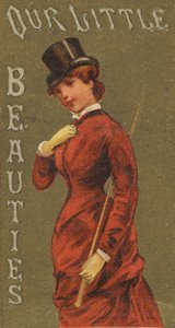 Dalla serie Ragazze e Bambini N58 promuovendo Our Little Beauties Cigarettes per Alle, 1887