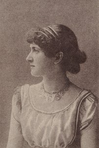 Kitty Welch, dalla serie Attrici N67 promuovendo Virginia Brights Cigarettes, ca. 1888 da Allen and Ginter