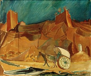 Paesaggio spagnolo con carrozza