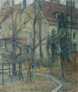 Giornata invernale cupa (Vista dalla finestra del mio studio) da Alois Hänisch