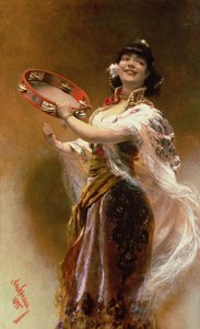 Zingara con tamburello da Alois Hans Schram