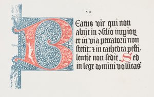 Arte della litografia: Salterio - Iniziale B, lastra VIII da Alois Senefelder