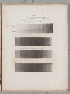 Arte della litografia: Campioni di tonalità, lastra XVI da Alois Senefelder