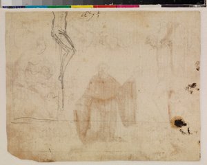 Cristo crocifisso, verso, XVII secolo da Alonso Cano