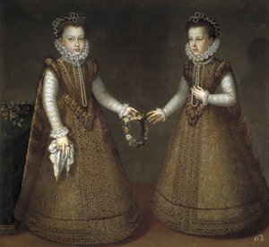 Le Infante Isabel Clara Eugenia 1566-1633 e Catherine Michelle di Spagna 1567-1597, ca. 1575