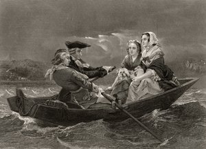 Lady Harriet Ackland in viaggio per visitare il campo del Generale Gates, da 