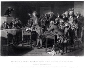 Patrick Henry che si rivolge all