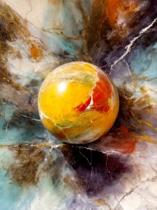 Sfera cosmica colorata