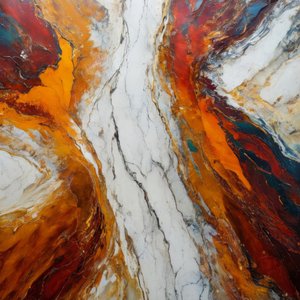 Flusso di marmo infuocato