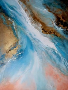 Paesaggio acquatico dorato - Astratto