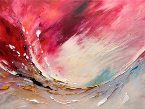 Rosso Rosa Fluido Astratto
