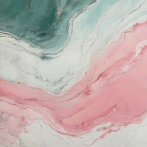 Marmo rosa e verde acqua con venature a spirale