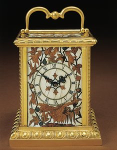 Orologio da carrozza, da un set da scrivania di Napoleone III da Alphonse Gustave Giroux