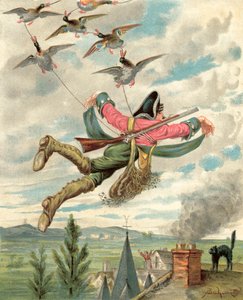 Avventure del Barone di Münchhausen (cromolitografia)