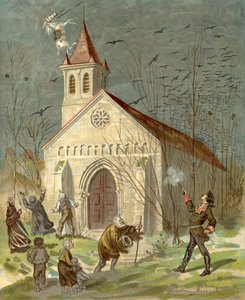 Avventure del Barone di Münchhausen (cromolitografia) da Alphonse Adolphe Bichard