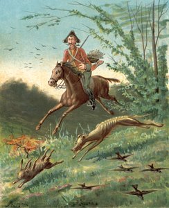 Avventure del Barone di Münchhausen (cromolitografia) da Alphonse Adolphe Bichard