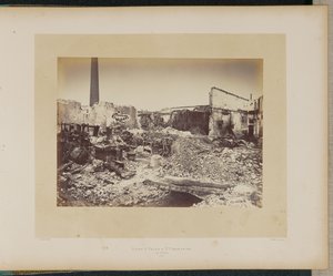 Incendio della fabbrica J. Falck et Cie a La Villette. da Alphonse J. Liébert