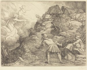 Allegoria del contadino e della fortuna da Alphonse Legros