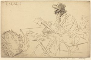 Alphonse Legros che disegna