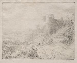 Un vecchio castello da Alphonse Legros