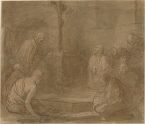 Ai piedi della croce da Alphonse Legros