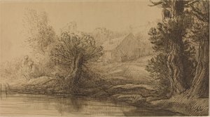 Riva di un fiume da Alphonse Legros