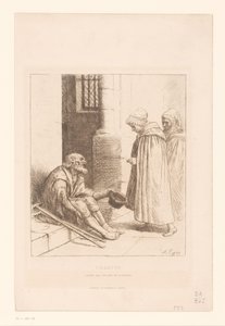 Mendicante su una scala da Alphonse Legros