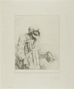 Mendicante con stampelle