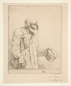Mendicante con stampelle da Alphonse Legros