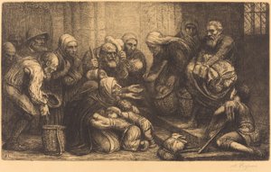 Mendicanti di Bruxelles Les mendiants de Bruges da Alphonse Legros