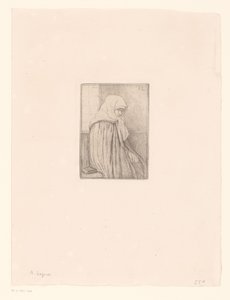 Donna bretone con fazzoletto da Alphonse Legros