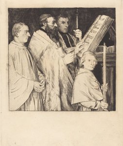 Cantori, 1ª tavola (Le lutrin) da Alphonse Legros