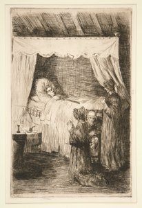 La veglia funebre (La Vieille Mortuaire) da Alphonse Legros