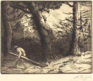 Bordo di una Foresta in Borgogna Un coin de foret en Bourgogne da Alphonse Legros
