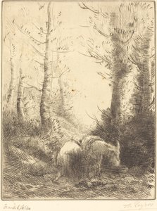 Contadino e il suo asino da Alphonse Legros