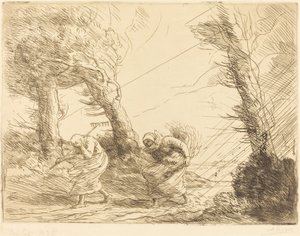 Mietitori sorpresi dalla tempesta da Alphonse Legros