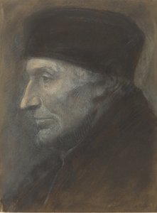 Testa di un uomo con una calotta da Alphonse Legros