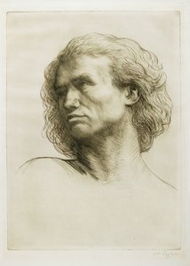 Testa di un modello, 1877 da Alphonse Legros