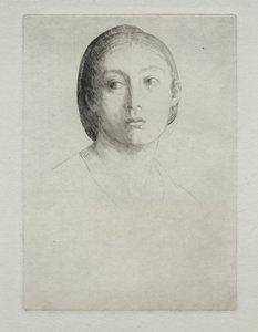 Testa di una giovane ragazza da Alphonse Legros