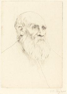 Testa di un vecchio Etude de tete da Alphonse Legros